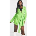 Robes vert lime à manches longues à manches longues Taille M look fashion pour femme en promo 