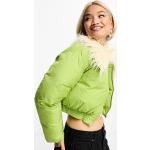Vestes vintage Reclaimed Vintage vertes en fausse fourrure Taille L pour femme en promo 