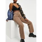 Jeans droits Reclaimed Vintage marron à logo Taille 3 XL look vintage pour femme en promo 