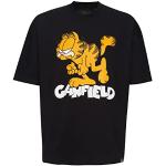 Recovered Garfield Walk on Text T-Shirt Noir surdimensionné, Homme