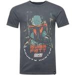 Recovered Star Wars Movie T-Shirt-Boba Fett-Charcoal, Multicolour, L Homme