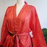Robes d'été orange corail à paillettes éco-responsable midi Taille XS look fashion pour femme 