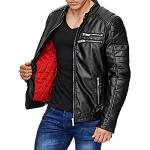 Vestes en cuir Redbridge noires en cuir synthétique Taille S look fashion pour homme en promo 