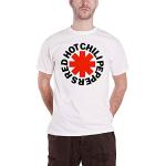 T-shirts blancs à manches courtes Red Hot Chili Peppers à manches courtes Taille S look fashion pour homme 