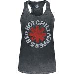 Red Hot Chili Peppers Distressed Logo Femme Débardeur Noir M 100% Coton Regular/Coupe Standard