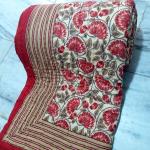 Couvertures rouges patchwork en coton 