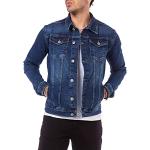 Redbridge Veste en jean pour Hommes Blouson de transition en Denim avec boutons et poches Bleu foncé XXL