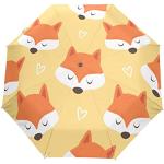 Parapluies pliants en polyuréthane à motif renards look fashion 