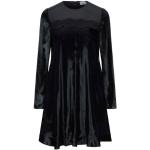 Robes en velours REDValentino noires en velours courtes à manches longues à col rond Taille XS pour femme 
