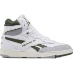 Reebok - Baskets montantes - BB 4000 II Mid White Grey Green pour Homme - Taille 44 - en Cuir - Blanc