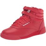 Baskets montantes Reebok Freestyle rouges look casual pour fille 