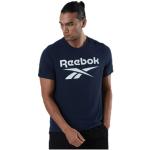 T-shirts col rond Reebok Workout bleus à manches courtes à col rond Taille S look fashion pour homme 