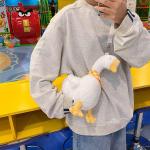 Besaces blanches en peluche à motif canards pour enfant 