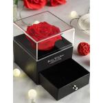 Boîtes à bijoux pour la Saint-Valentin rouges à motif fleurs pour enfant 