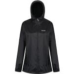 Vestes de pluie Regatta Pack it noires imperméables coupe-vents respirantes à capuche Taille M pour femme 