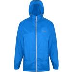 Vestes de randonnée Regatta Pack it bleues en fibre synthétique coupe-vents à capuche Taille M pour homme en promo 