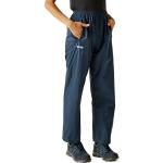 Pantalons de pluie Regatta Pack it bleus en polyester imperméables coupe-vents respirants Taille M pour femme en promo 