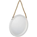 Miroirs muraux Relaxdays blancs en plastique avec cadre diamètre 35 cm 