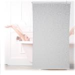 Rideaux de douche Relaxdays blancs à carreaux en PVC 240x140 