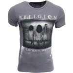 T-shirts Religion gris à motif bus à manches courtes à manches courtes Taille L look fashion pour homme 
