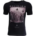T-shirts Religion noirs à manches courtes à manches courtes Taille L look fashion pour homme 
