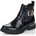 Boots Chelsea Remonte noires en velours légères à fermetures éclair Pointure 36 look fashion pour femme 