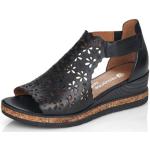 Sandales à talons Remonte noires Pointure 39 avec un talon entre 3 et 5cm look fashion pour femme 