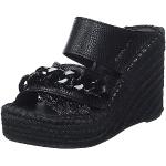 Sandales compensées Replay noires en caoutchouc Pointure 40 look fashion pour femme 