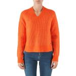 Replay - Knitwear > V-neck Knitwear - Orange -