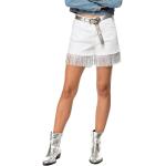 Shorts Replay blancs à franges Taille 3 XL classiques pour femme 