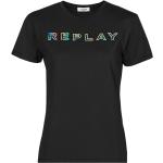T-shirts Replay noirs Taille S pour femme en promo 