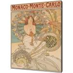 Reproduction D'art Mural Alphonse Mucha, Monaco, Monte-Carlo, Style Moderne, Impression Sur Toile, Photo Mural