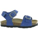 Sandales Reqins bleues en cuir Pointure 32 avec un talon jusqu'à 3cm pour enfant 