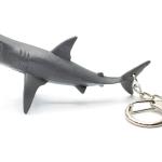 Porte-clés blancs en caoutchouc à motif requins 