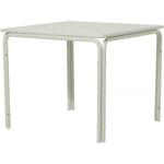 Tables carrées design blanches en aluminium 