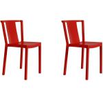 Chaises design Resol rouges en plastique empilables modernes 