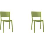 Chaises design Resol vert olive en plastique empilables modernes 