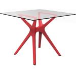 Tables carrées design Resol rouges en aluminium 