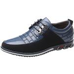 Chaussures de randonnée bleues à pompons imperméables à lacets Pointure 40 look fashion pour homme 
