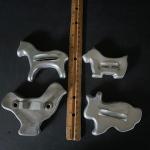 Emporte-pièces gris en aluminium à motif animaux 