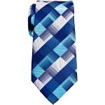 Retreez Cravate vintage en microfibre tissée pour homme Motif géométrique 8 cm 6 couleurs - Bleu - Taille Unique