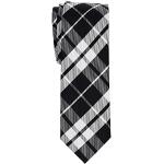 Cravates slim Retreez noires à carreaux en microfibre Tailles uniques look preppy pour homme 