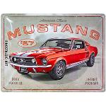 Rétro Plaque en méta Ford Mustang Dimension: 40x30cm