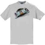 T-shirts gris à motif voitures à manches courtes Porsche à manches courtes Taille M classiques pour homme 