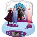Réveil Projecteur Reine des Neiges avec Anna et Elsa en 3D et sons magiques