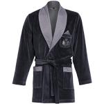 Robes de chambre longues grises en velours oeko-tex Taille S look fashion pour homme 