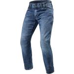 Jeans REV'IT blancs en cuir stretch Taille 3 XL W28 L34 pour femme 
