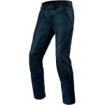 Pantalons classiques REV'IT bleues foncé à motif ville look asiatique 