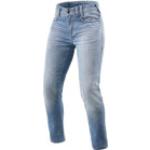 Pantalons skinny REV'IT bleues claires en denim pour femme en promo 