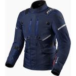 Vestes de moto  REV'IT bleus foncé en gore tex coupe-vents respirantes Taille 3 XL pour homme en promo 